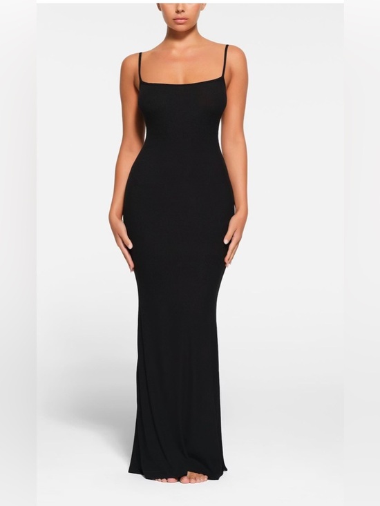SKIMS Dresses & Skirts - Skims Soft Lounge Slip Dress Ribbed In Onyx , MP